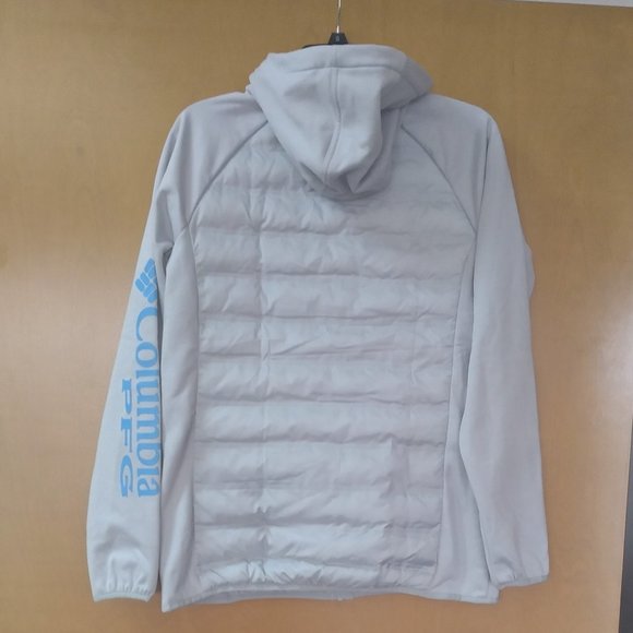 🆕 Columbia Women's Tidal Sands Hybrid Hoodie, Small-Cool Grey, Brand NEW, Auth. - Picture 2 of 7